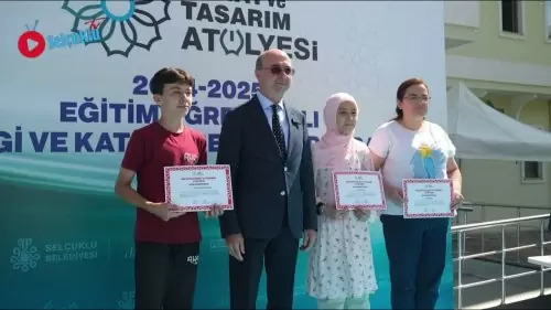 Selçuklu Sizinle Güzel - Selçuklu Sanat ve Tasarım Atölyesi’nde Yıl Sonu Sergisi ve Belge Töreni